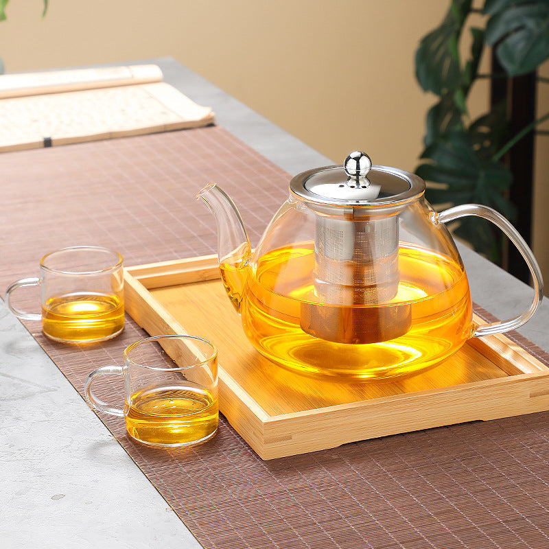 Skandinavische Teekanne aus Glas mit Sieb - Frisk