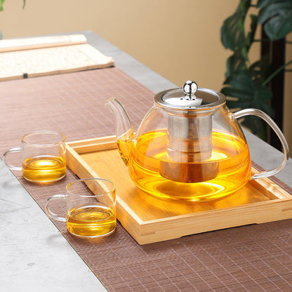 Skandinavische Teekanne aus Glas mit Sieb - Frisk